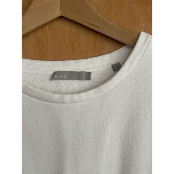 Vince Crewneck Sweatshirt White Fleece Size XS Cotton Blend - Picture 2 of 3